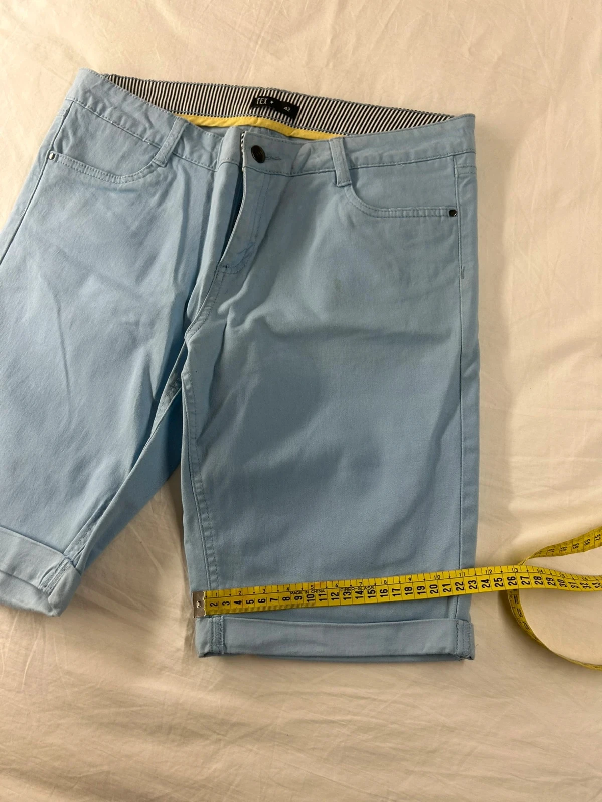 Turkoois blauwe spijkershort tex maat 42 – photo 5
